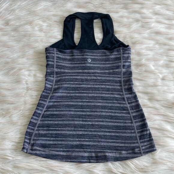 Lululemon Scoop Neck Tank in Black Stripes Galore/Black - Picture 6 of 10